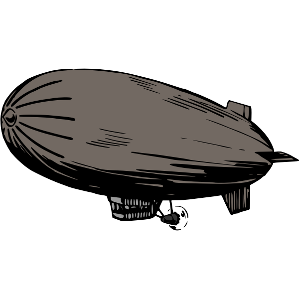 Vector Airship Png File (black, gray)