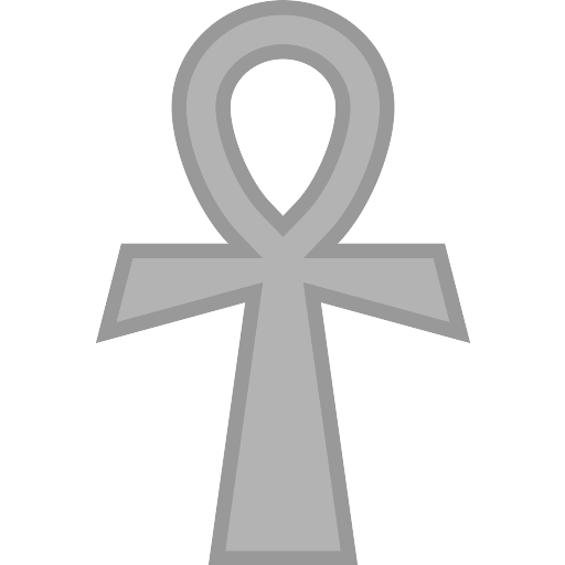 Vector Ankh Png Image (black, silver, gray)