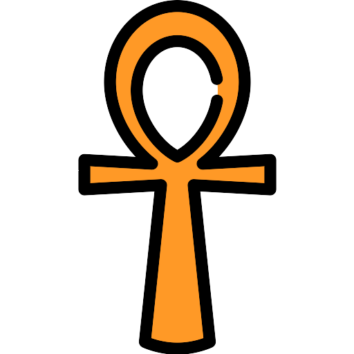 Vector Ankh Png Transparent Image (black, orange)