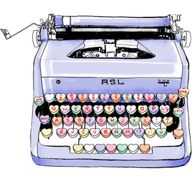 Vector Antique Typewriter Png Image (black, white, lavender, silver)