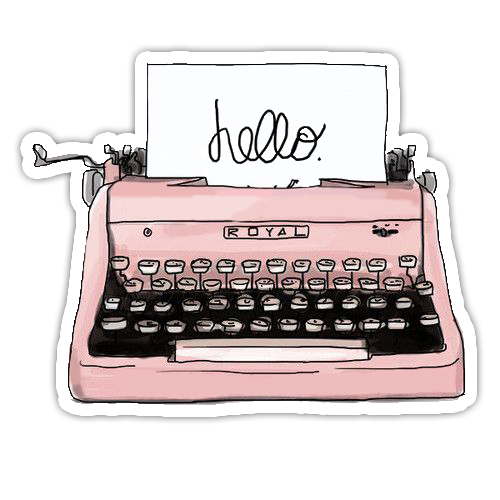 Vector Antique Typewriter Transparent Png (lavender, black, pink, white, silver)