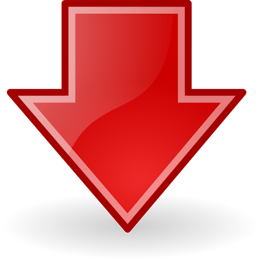 Vector Arrow Down Png Pic (black, maroon, red)