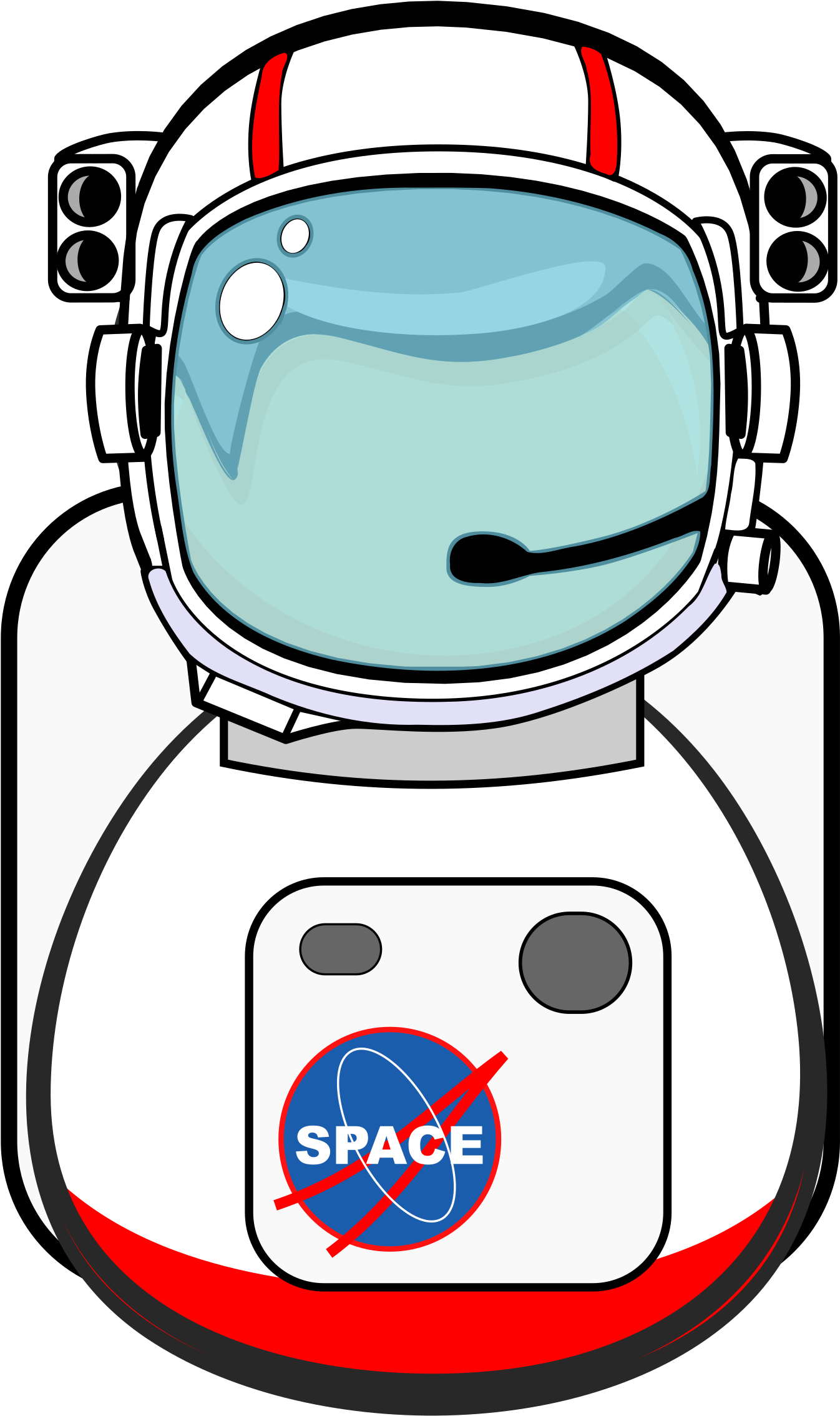 Vector Astronaut Helmet Png Transparent Image (black, white, red, silver, mint)