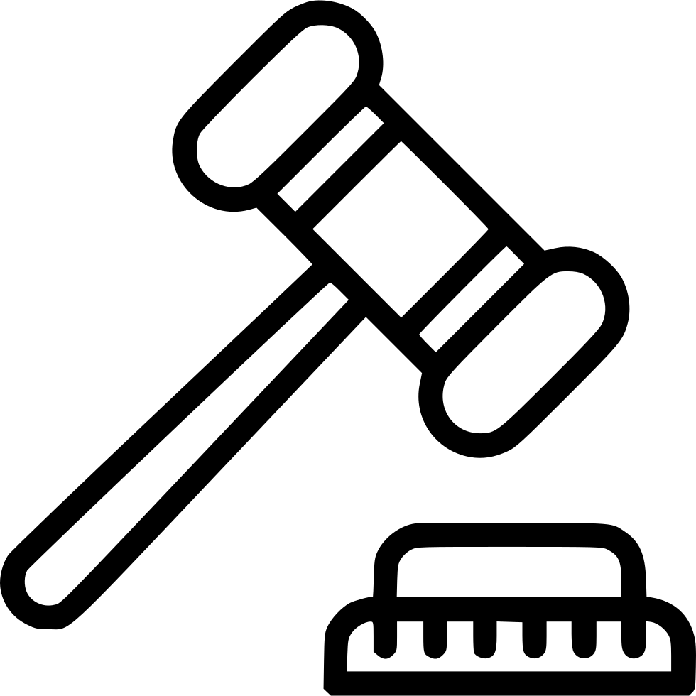 Vector Auction Hammer Png Transparent Picture (black, white, gray, silver)