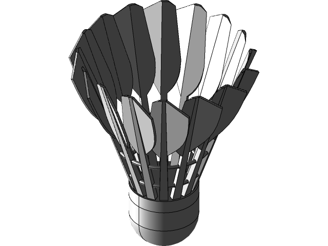 Vector Badminton Shuttlecock Png (indigo, black, white)