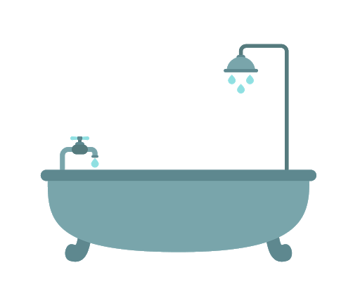 Vector Bathtub Transparent Png (black, gray)