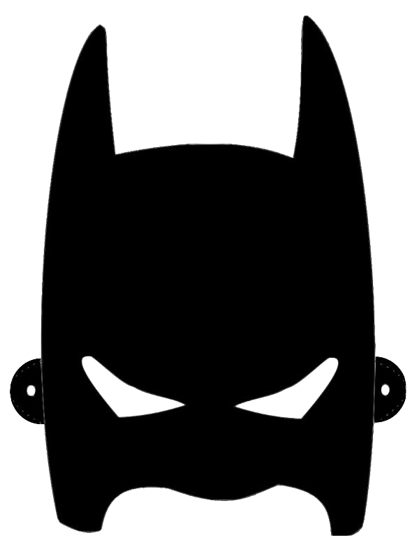 Vector Batman Mask Transparent Png (black, white)