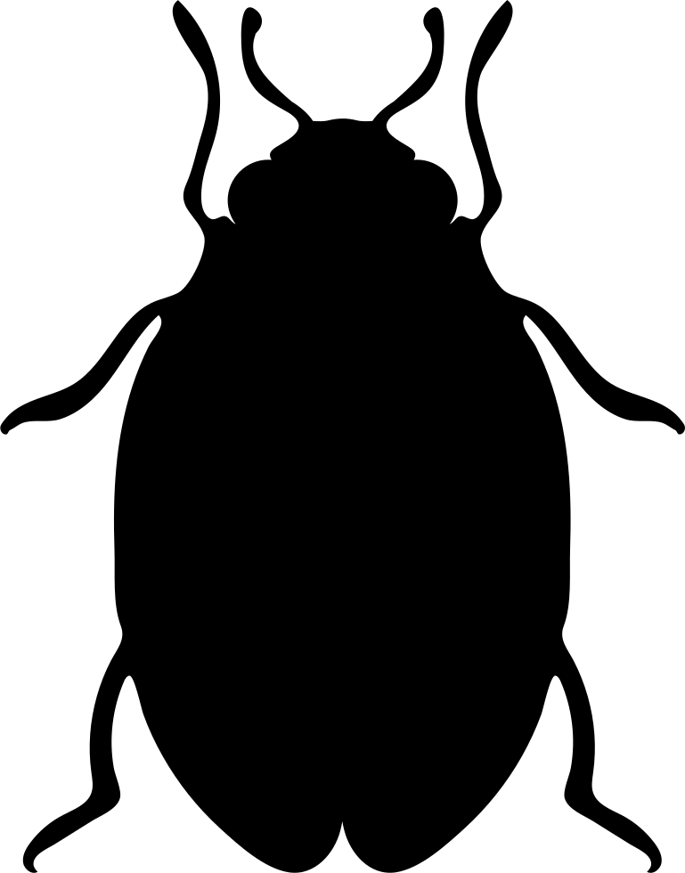 Vector Bed Bug Transparent Background (black, white, lavender)