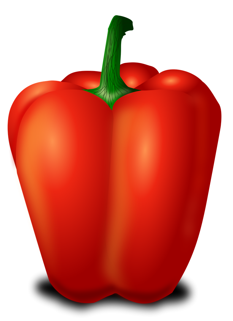 Vector Bell Pepper Red Transparent Png (black, maroon, red)