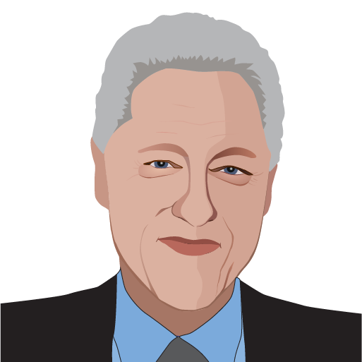 Vector Bill Clinton Transparent Png (black, silver, gray)