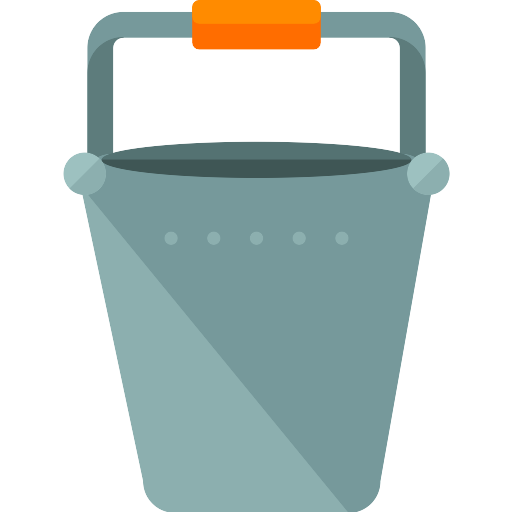 Vector Bucket Png File (chocolate, gray, orange, black, silver)