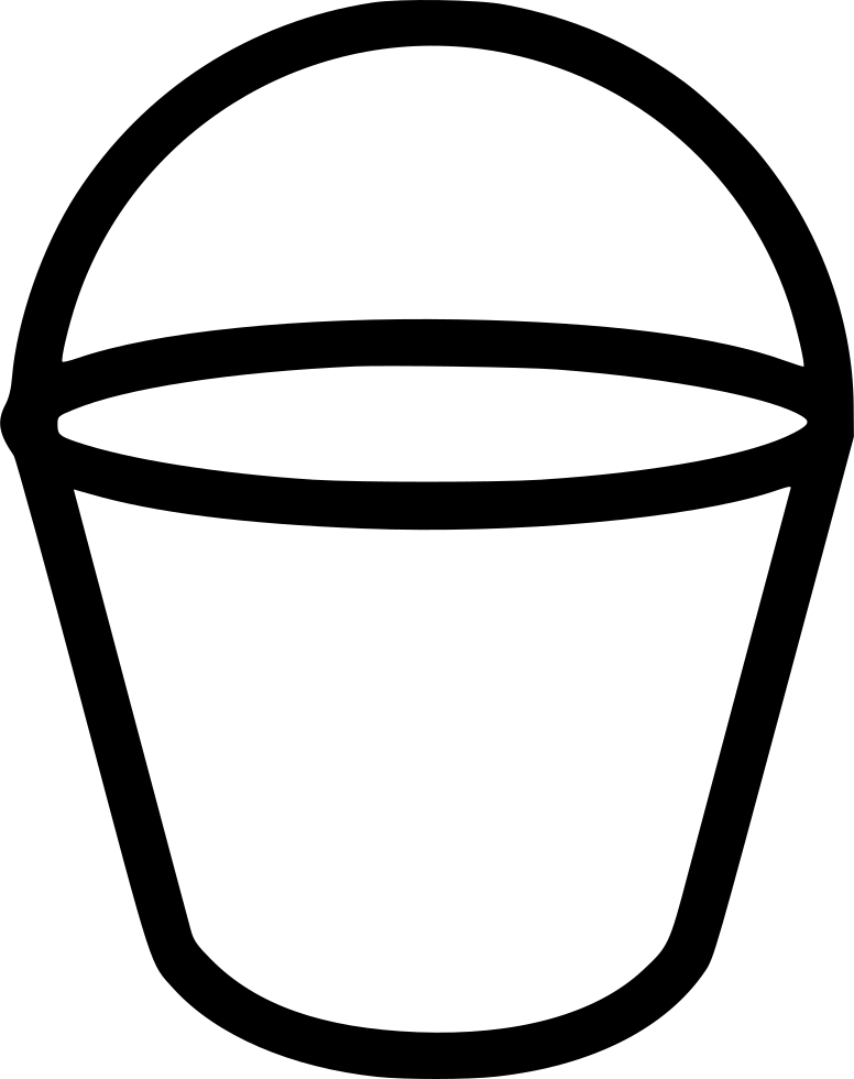 Vector Bucket Png Transparent Image (black, white)