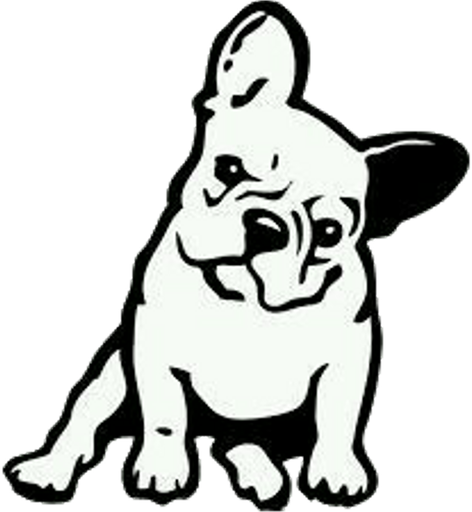 Vector Bulldog Png Image (black, white)