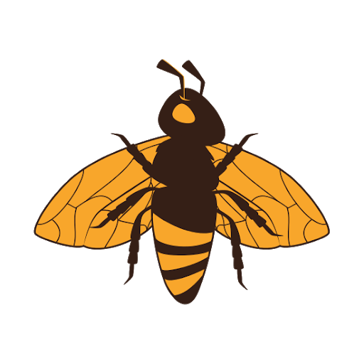 Vector Bumble Bee Trail Png (black, orange)