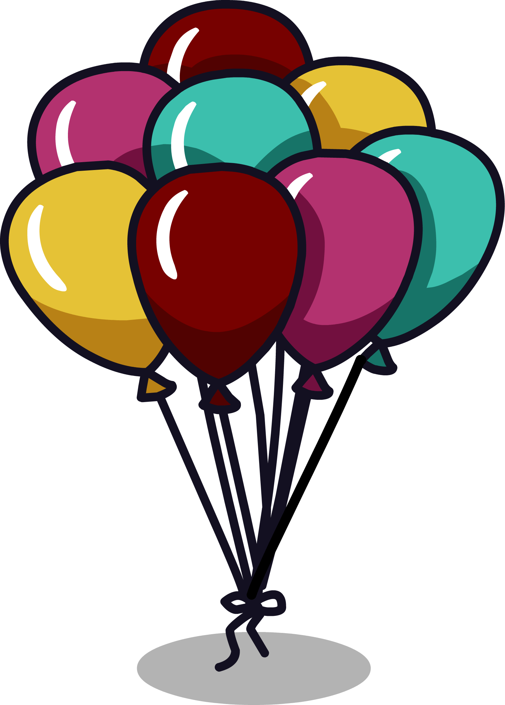 Vector Bunch Of Balloons Png Transparent Image (purple, gold, white, teal, maroon)