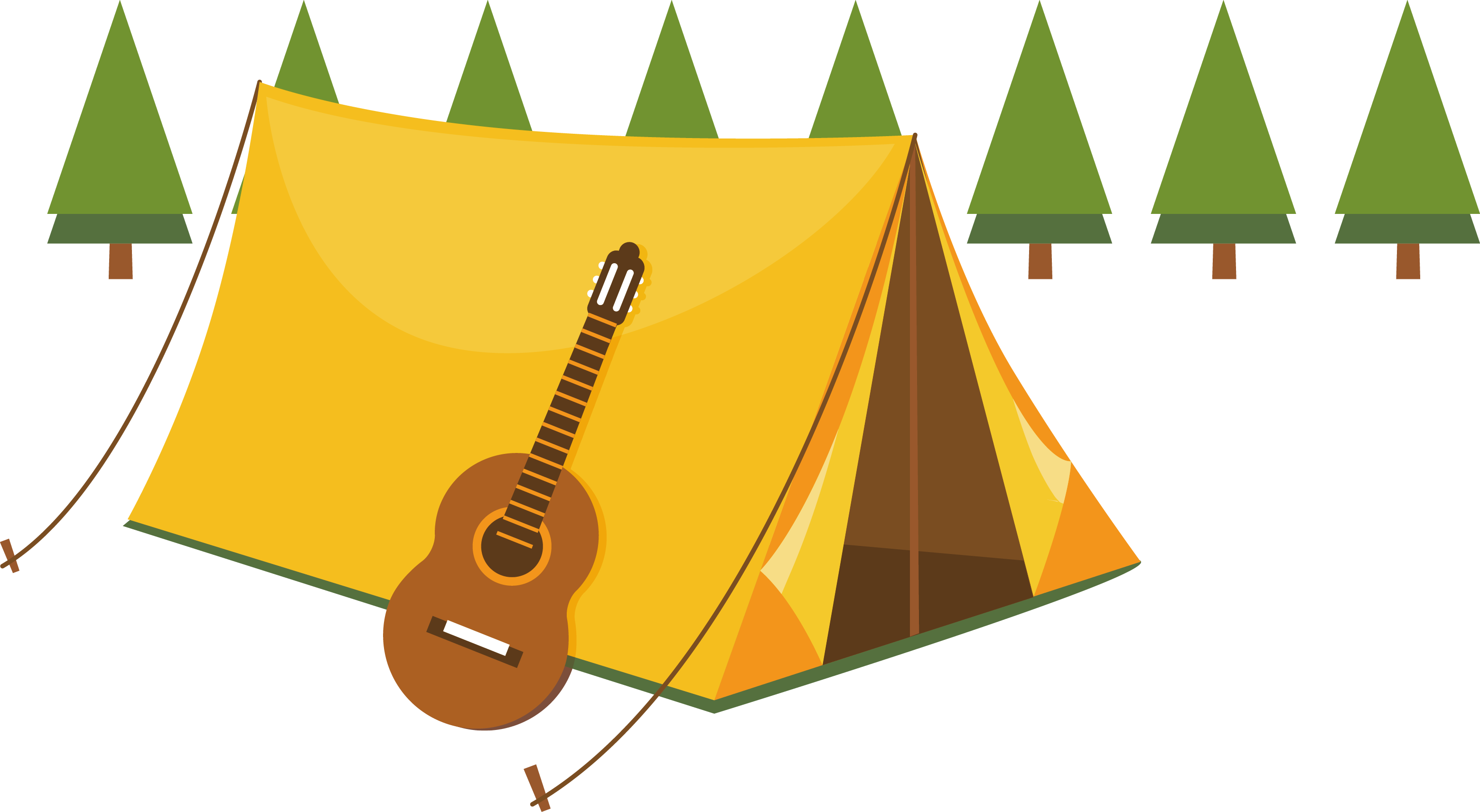 Vector Camp Tent Png Transparent Image (white, chocolate, gold, olive, orange)