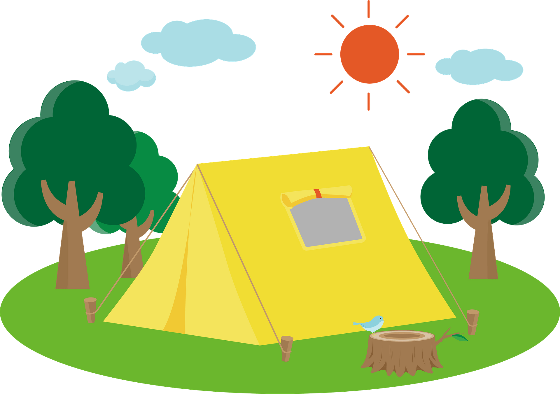 Vector Camp Tent Transparent Png (gray, green, gold, olive, mint)