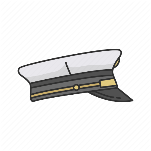 Vector Captain Navy Cap Png Transparent Image (black, lavender, indigo)