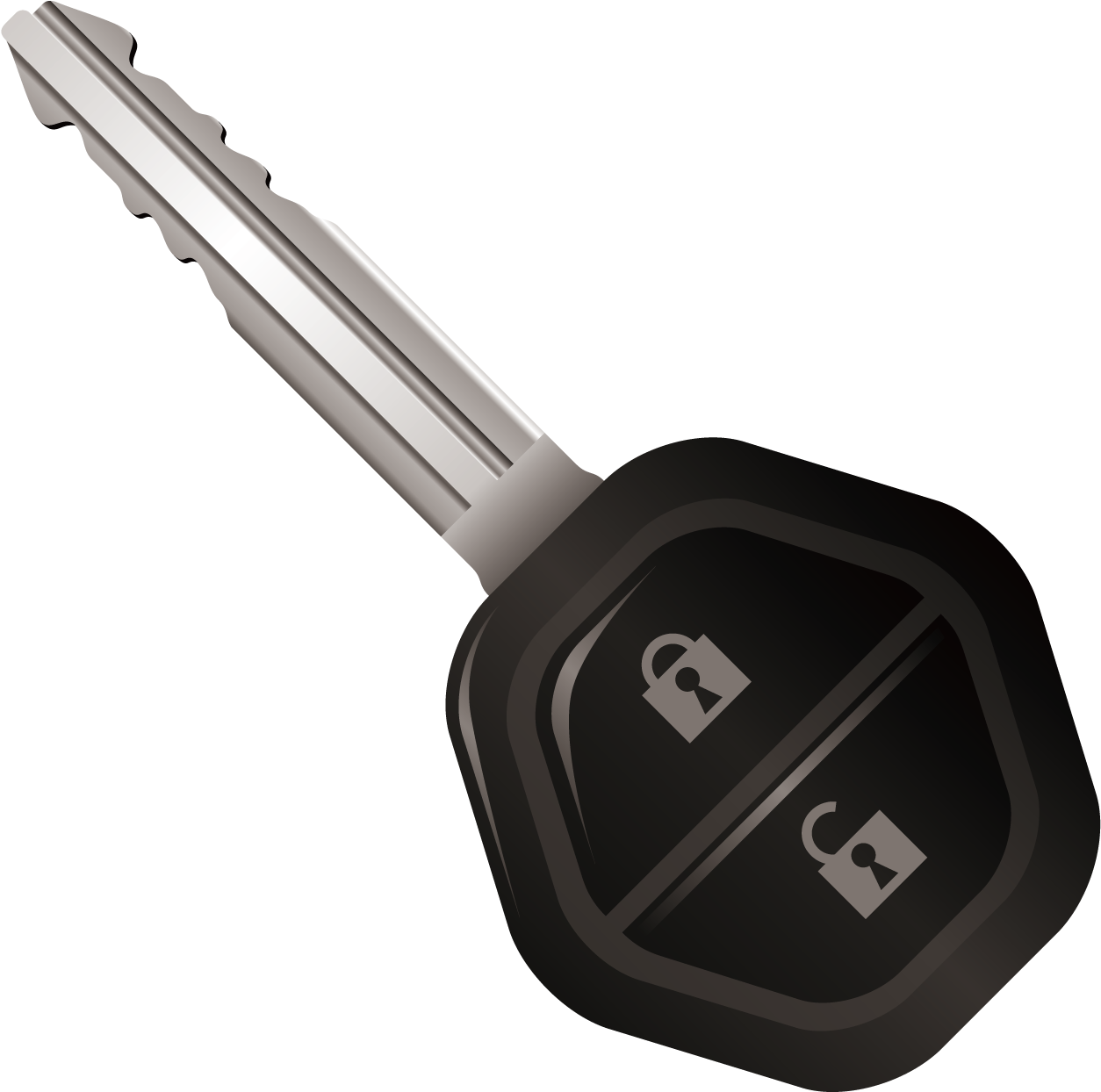 Vector Car Key Png File (black)