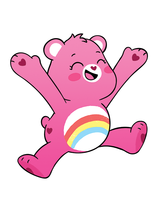 Vector Care Bears Png Clipart (black, white, salmon, plum)