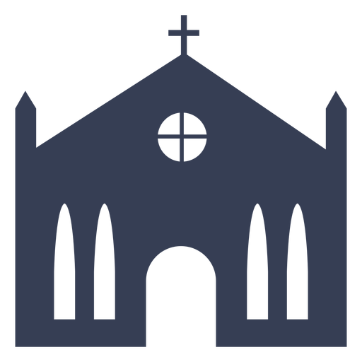 Vector Cathedral Church Png File (black, indigo)