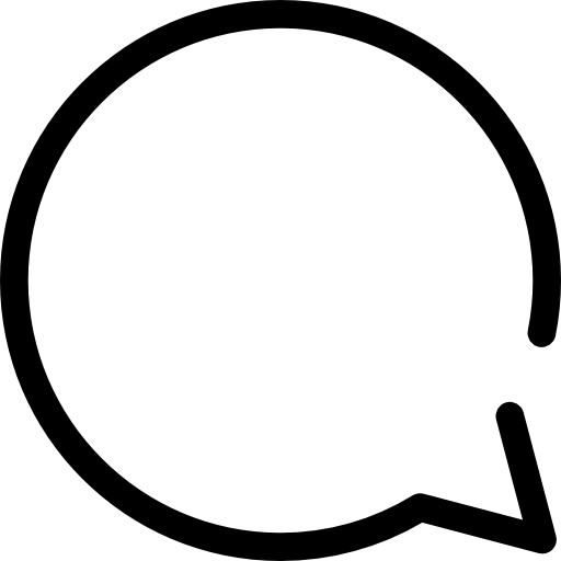 Vector Chat Bubble Transparent Background (black, white)