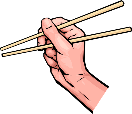 Vector Chopsticks Png File (black, pink, salmon)