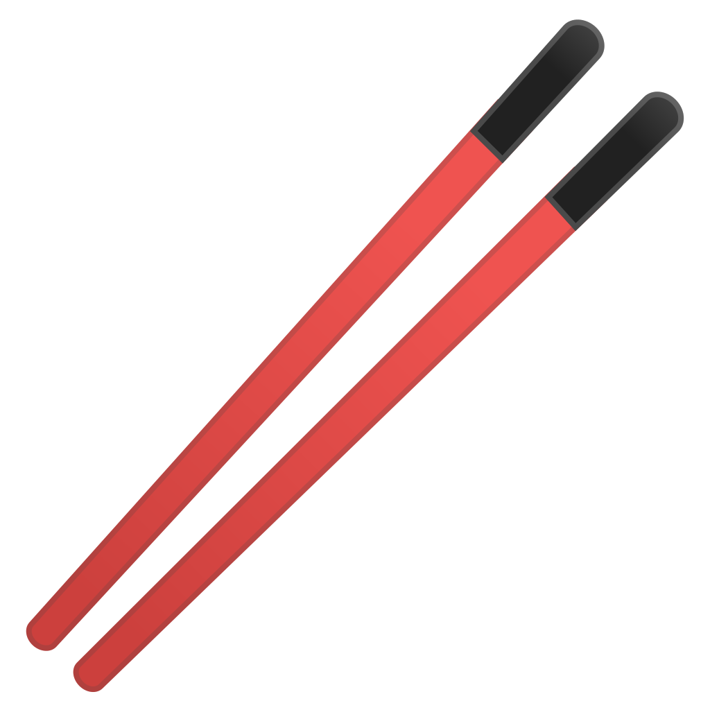 Vector Chopsticks Transparent Background (black, chocolate, salmon)