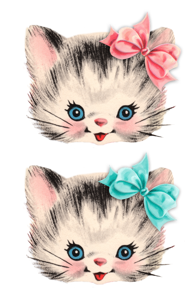 Vector Christmas Kitten Png Pic (black, gray, pink, beige)