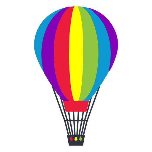 Vector Colorful Air Balloon Png Pic (gray, red, teal, yellow, black)