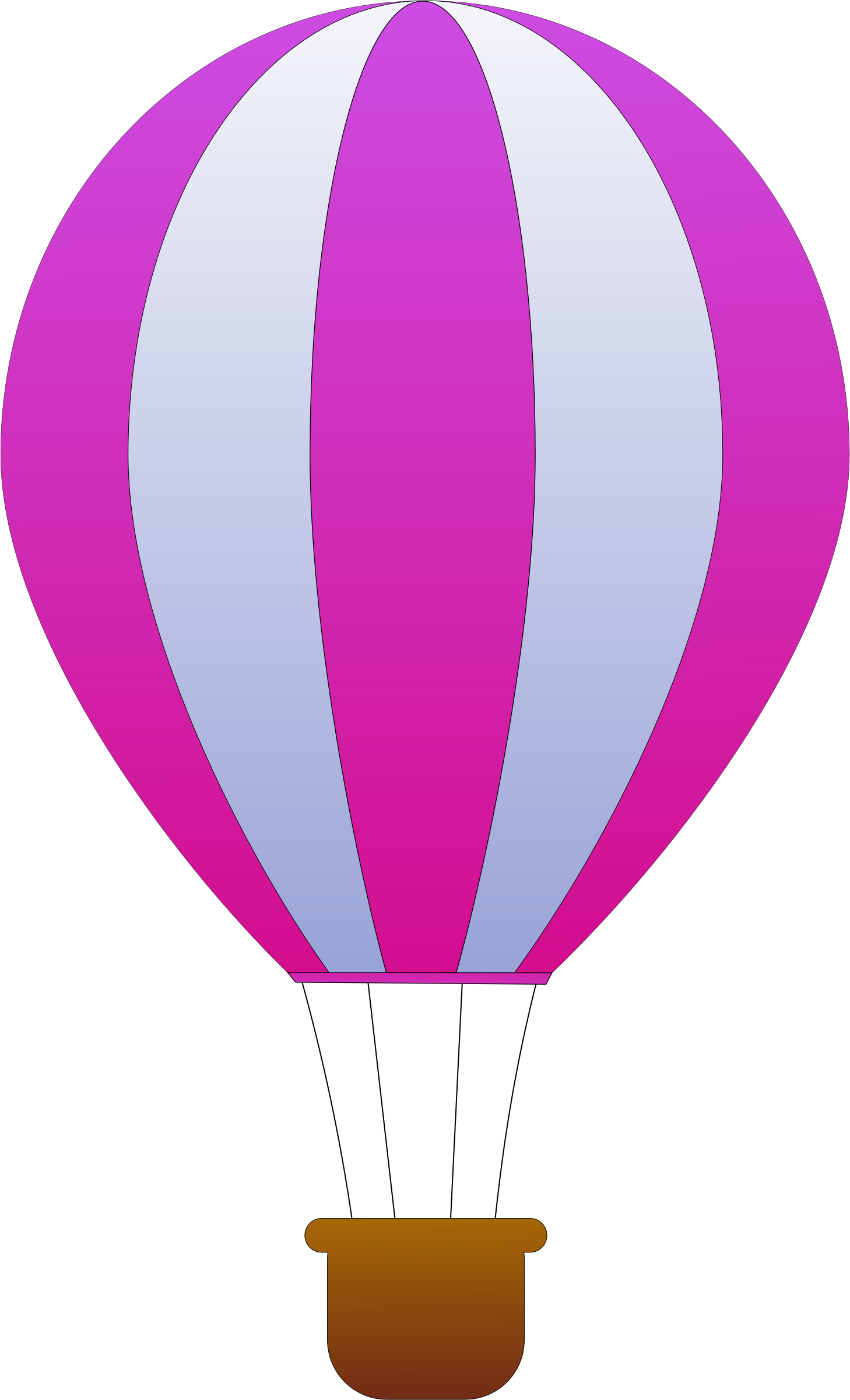 Vector Colorful Air Balloon Transparent Png (black, violet, purplish red)