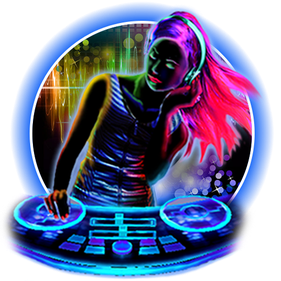 Vector Dj Girl Png File (blue, black)