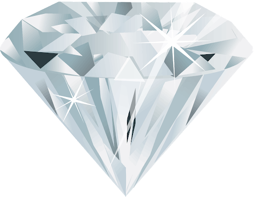 Vector Diamond Gemstone Png (black, silver, lavender)