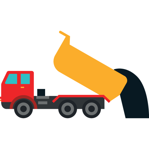 Vector Dump Truck Png Transparent Image (greenish blue, black, orange, red)