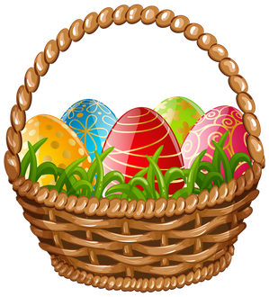 Vector Easter Egg Basket Transparent Png (salmon, black)