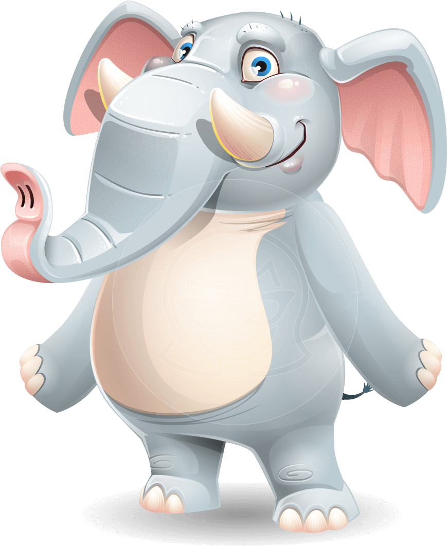 Vector Elephant Png Image (beige, lavender, silver, black)