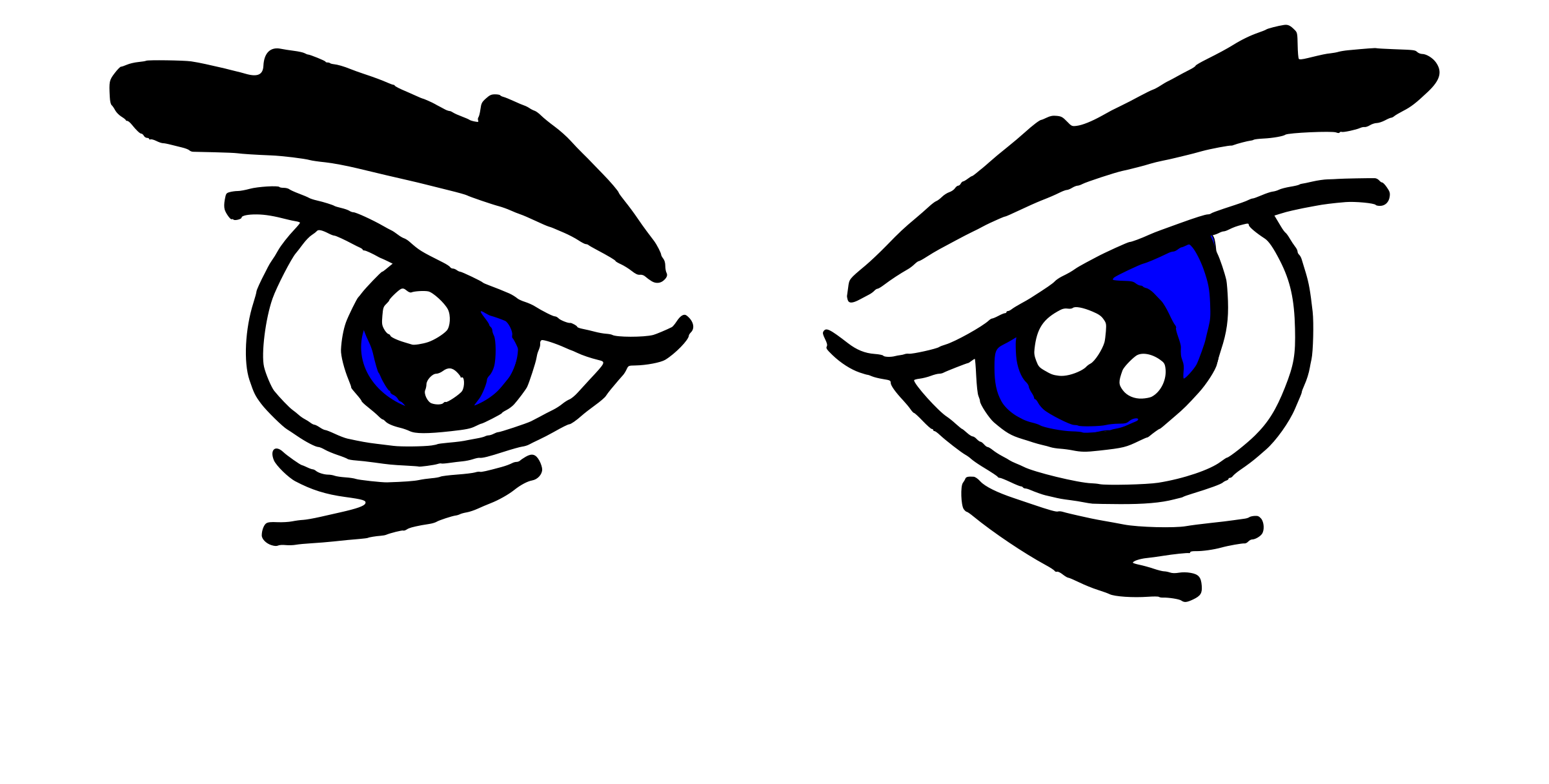 Vector Eyes Transparent Background (blue, navy, white, black)