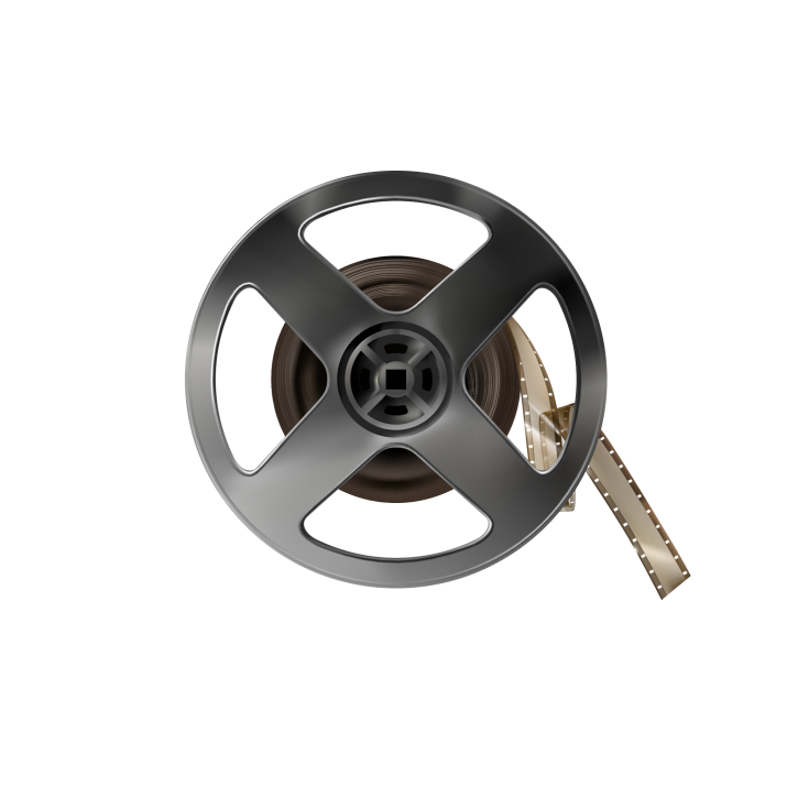 Vector Film Reel Png Clipart (black)