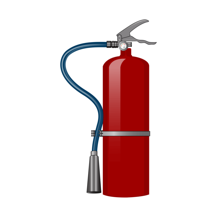 Vector Fire Extinguisher Transparent Background (maroon, black)