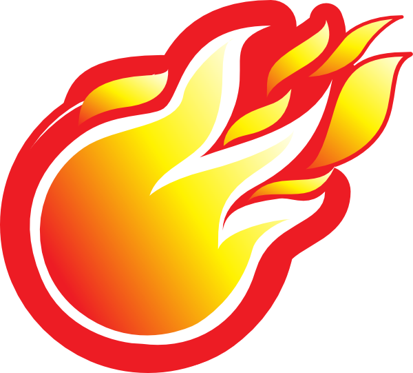 Vector Fireball Png Clipart (white, red)