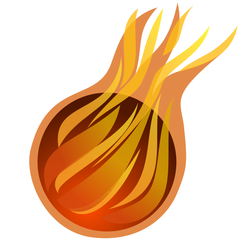 Vector Fireball Png File (orange, salmon, black)