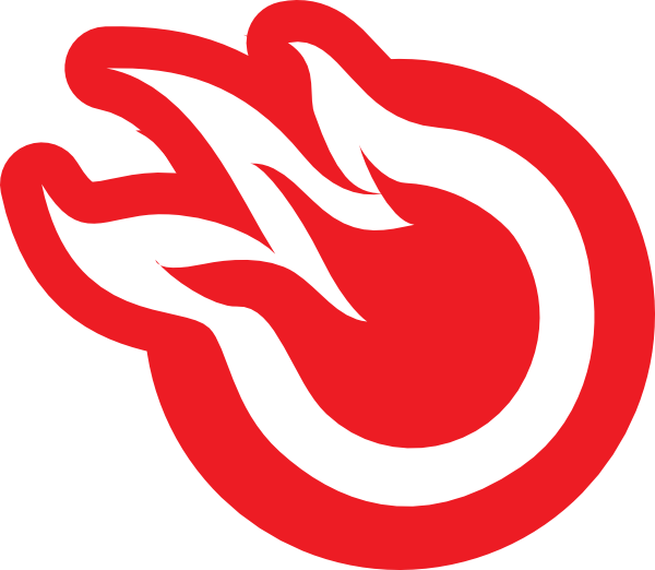 Vector Fireball Png Image (white, red)