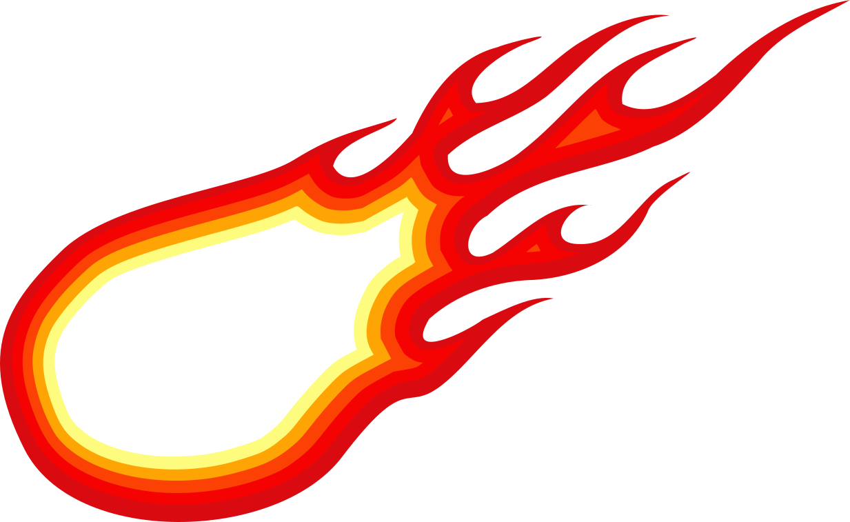 Vector Fireball Png Transparent Image (white, red, black)