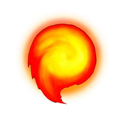 Vector Fireball Transparent Background (orange, black)