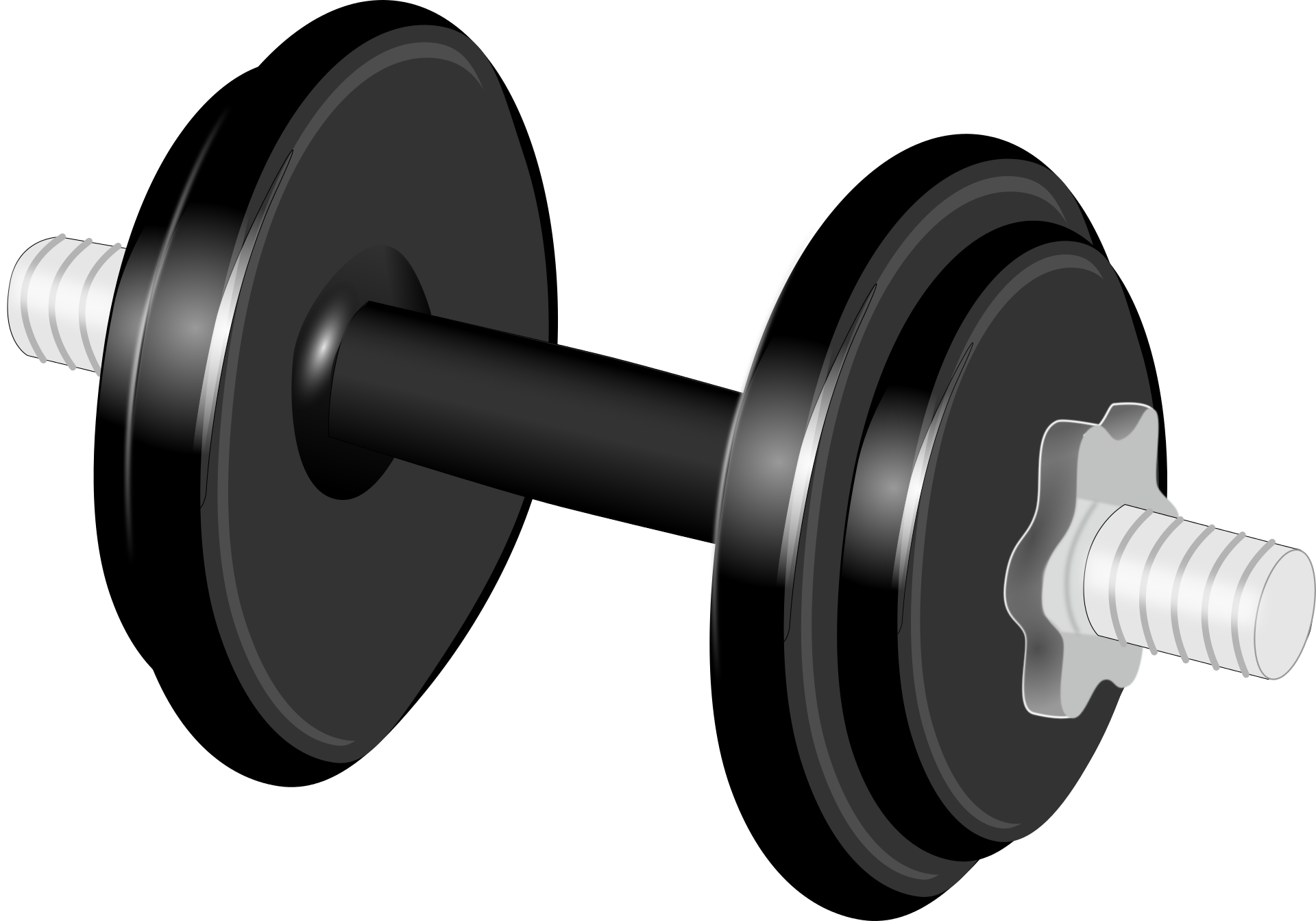 Vector Fitness Dumbbells Transparent Png (black)