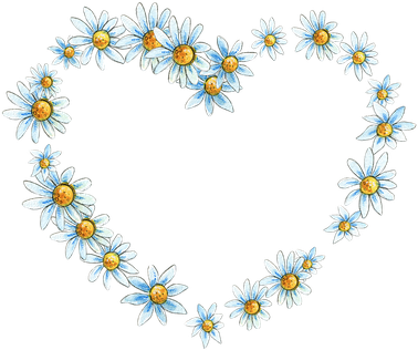 Vector Flower Heart Png Image (black)