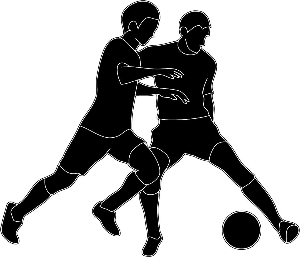 Vector Footballer Png Transparent Image (indigo, black)