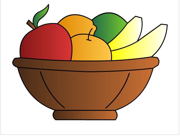 Vector Fruits Basket Png Clipart (olive, black)