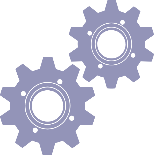 Vector Gears Png File (white, gray)