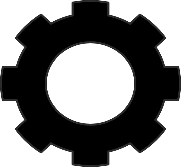 Vector Gears Png Pic (white, black)